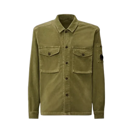 Lens Stretch Velvet Overshirt