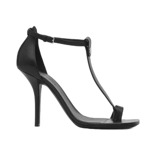 Stiletto-Heel Ankle Strap Sandals
