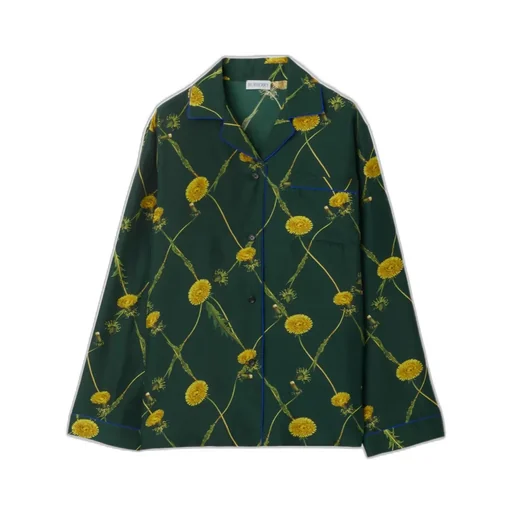 Floral Printed Long-Sleeved Shirt
