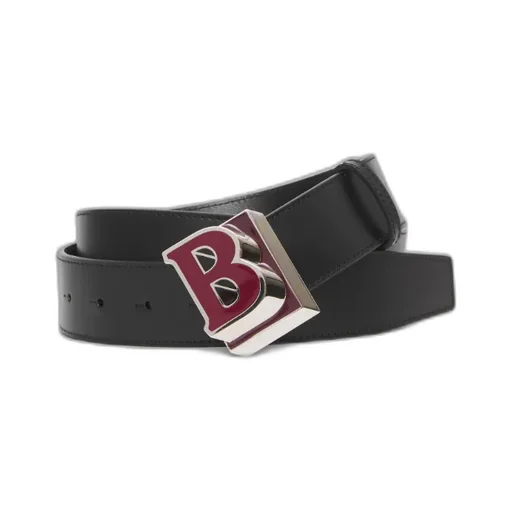 Letter Graphic Leather Belt