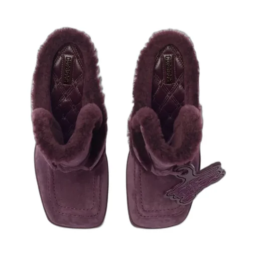 Highland Shearling Logo Charm Pumps