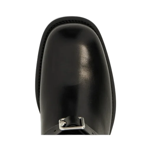 Round-Toe Buckle-Detailed Boots
