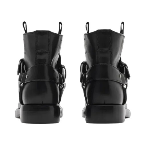 Cobble Buckle-Detailed Ankle Boots