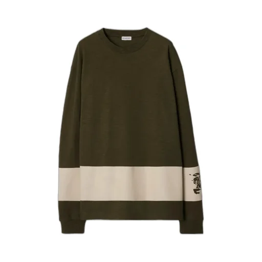 Ekd-Print Stripe-Detailed Crewneck Sweatshirt