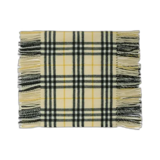 Checked Fringed Happy Scarf