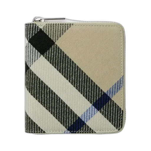 Check Printed Zip-Around Wallet
