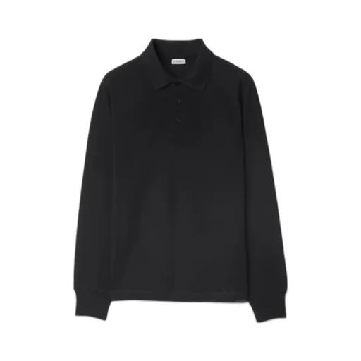 Logo Embroidered Long Sleeved Polo Shirt