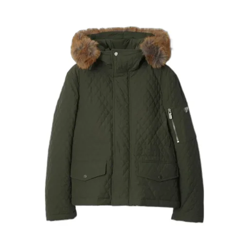 Long Sleeved Quilted Hooded Jacket
