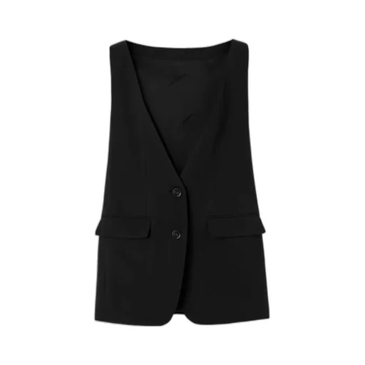 Sleeveless Tailored Single Breasted Vest