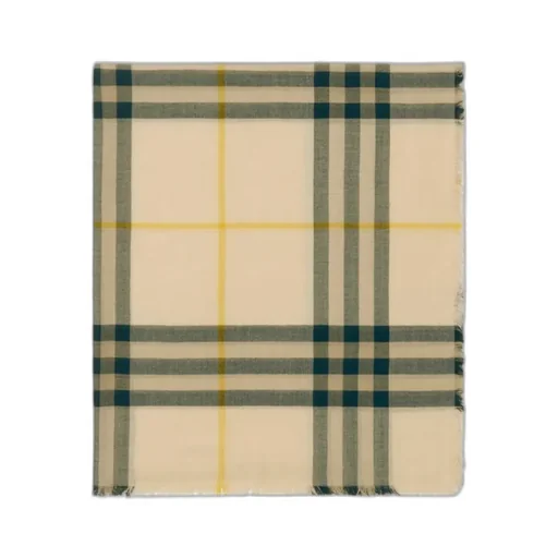 Checked Frayed-Edge Scarf
