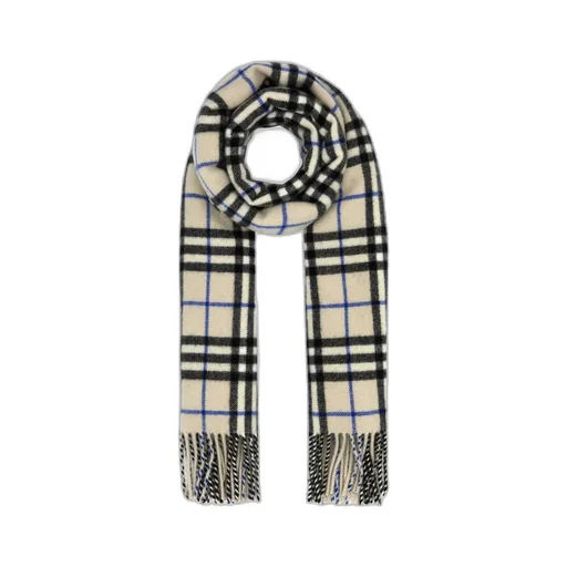 Checked Fringed Scarf