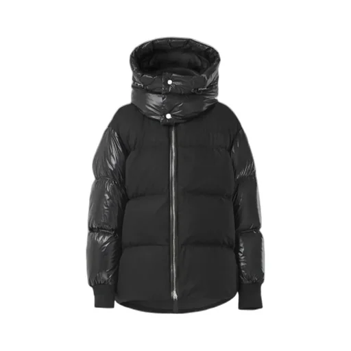 Contrast-Panel Cotton-Gabardine Puffer Jacket