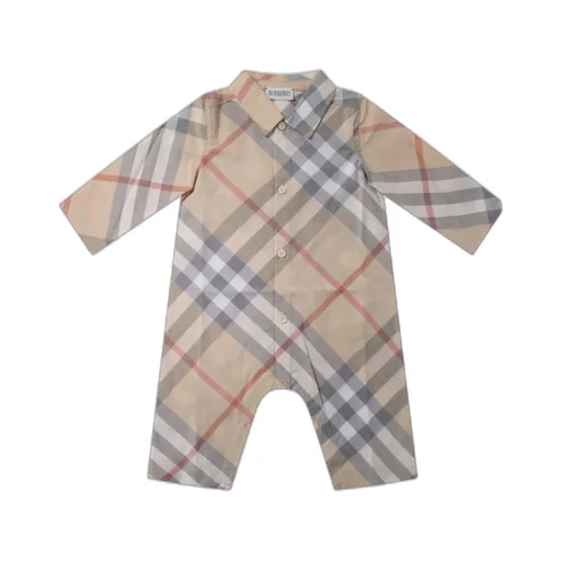 Checked Buttoned Romper