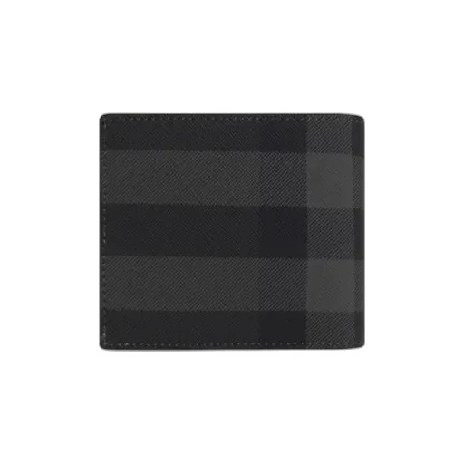 Logo Plaque Checked Bi-Fold Wallet