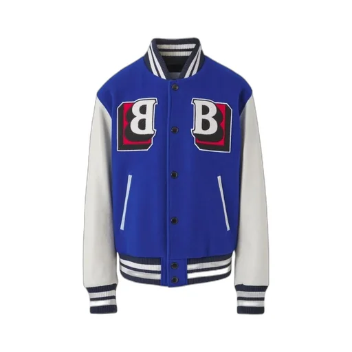 Graphic Logo-Patch Panelled Bomber Jacket