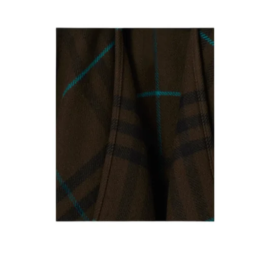 Checked Fringed Open-Front Cape