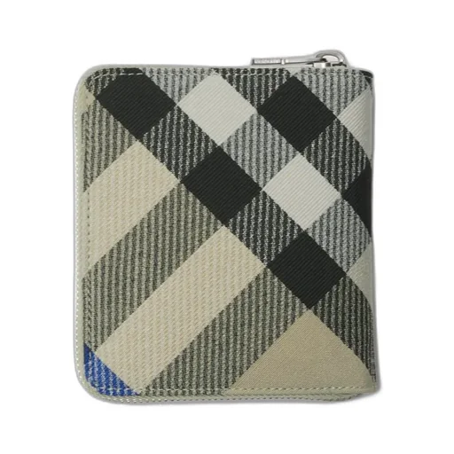 Check Printed Zip-Around Wallet