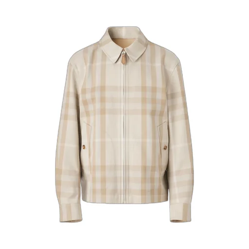 Reversible Checked Harrington Jacket