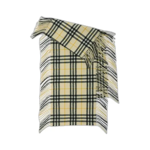 Checked Fringed Happy Scarf