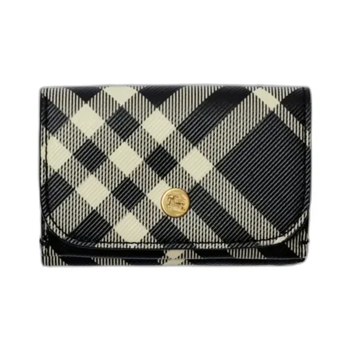 Vintage-Check Folded Compact Wallet