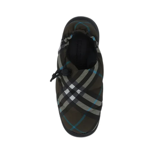 Checked Padded Flat Sandals