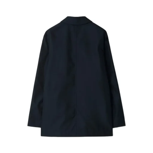 Spread-Collar Button-Up Parka Coat