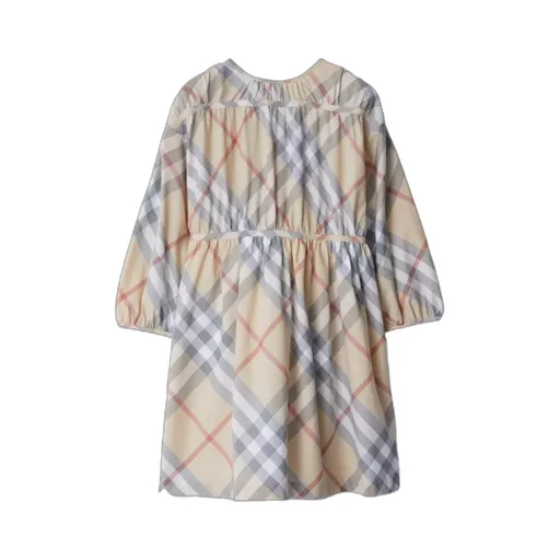 Checked Crewneck Dress