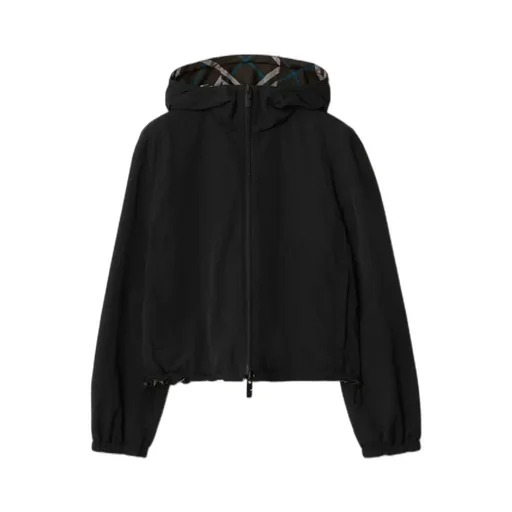 Checked Reversible Hooded Jacket