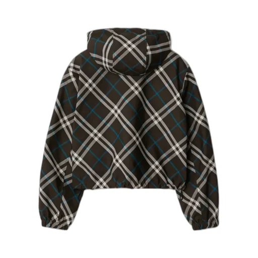 Checked Reversible Hooded Jacket