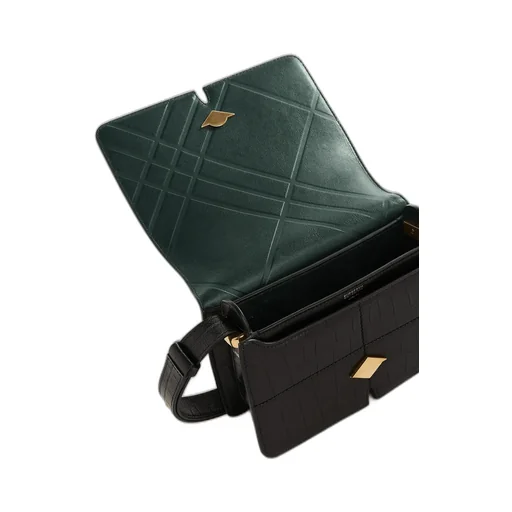 Snip Embossed Foldover-Top Shoulder Bag