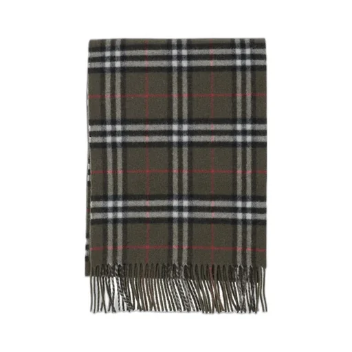 Checked Fringed Scarf