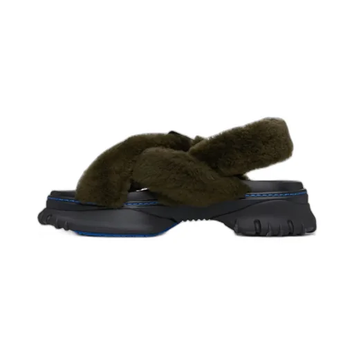 Shearling Pebble Sandals