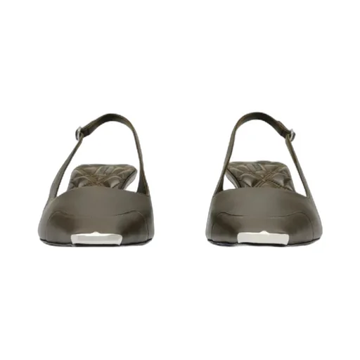 Square-Toe Slingback Pumps