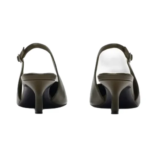 Square-Toe Slingback Pumps