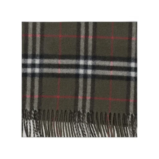 Checked Fringed Scarf