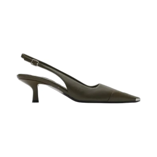 Square-Toe Slingback Pumps
