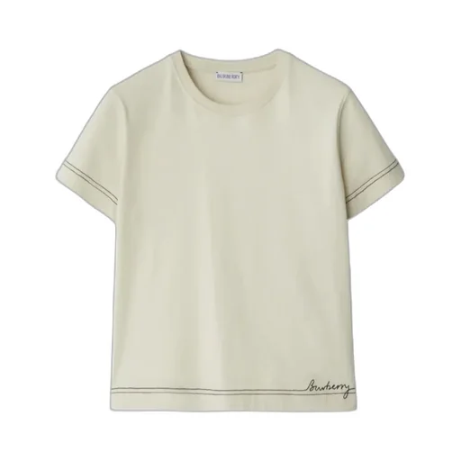 Logo-Embroidered Crewneck Cropped Top