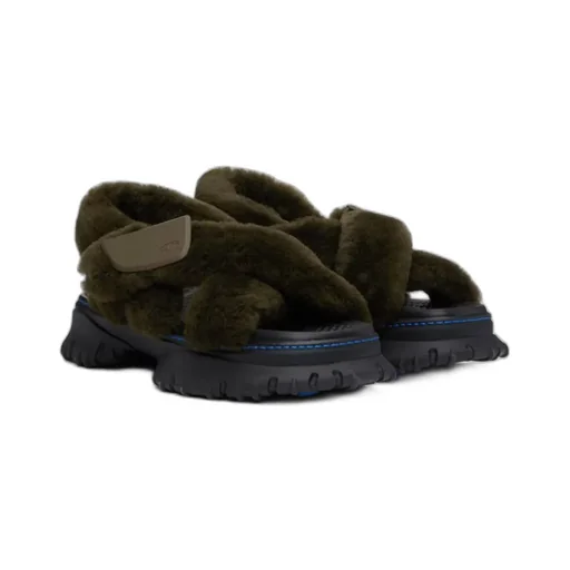 Shearling Pebble Sandals