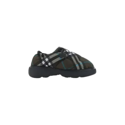 Checked Padded Flat Sandals