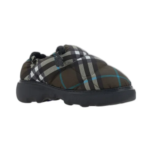 Checked Padded Flat Sandals