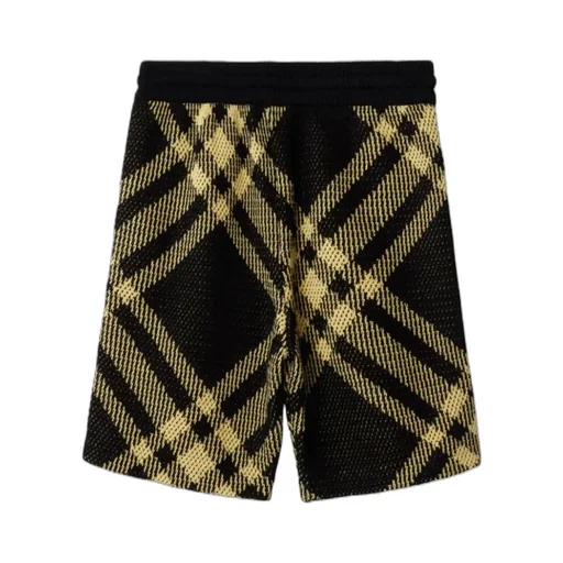 Check-Print Knitted Shorts