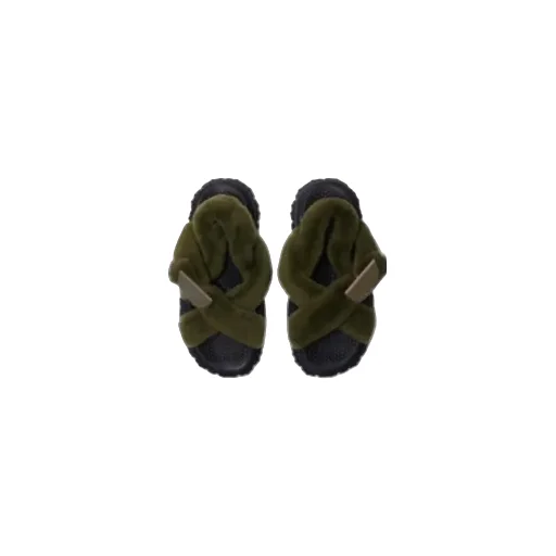 Shearling Pebble Sandals
