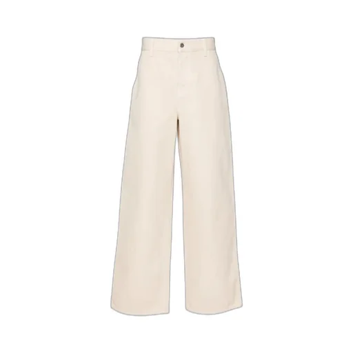 Equestrian Knight-Embroidered Loose Jeans