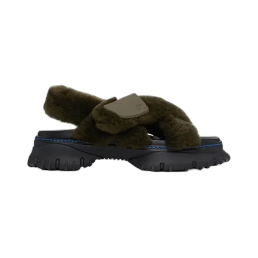 Shearling Pebble Sandals