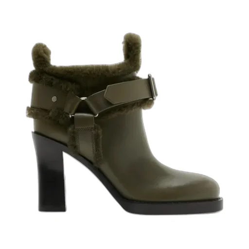 Buckled Round-Toe Ankle Boots