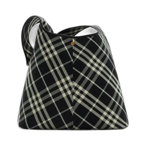 Check Pattern Large Shoulder Bag