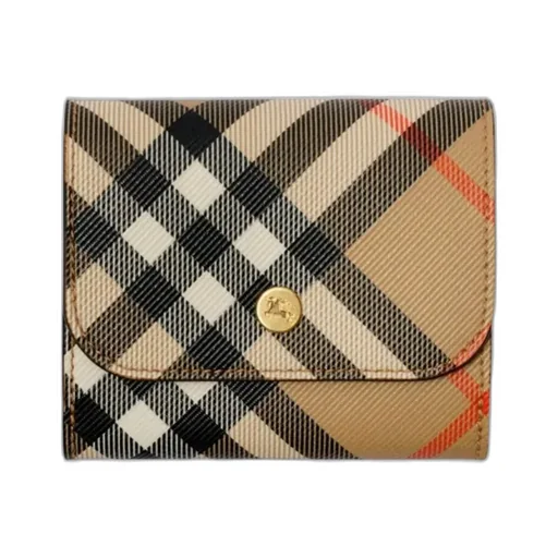 Vintage Checked Foldover Top Wallet