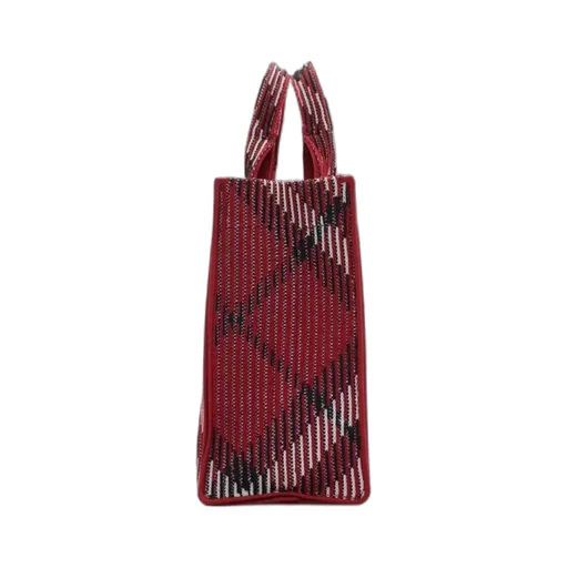 Mini Check Knitted Tote Bag