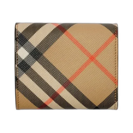 Vintage Checked Foldover Top Wallet