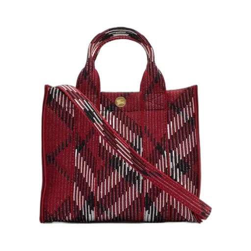 Mini Check Knitted Tote Bag